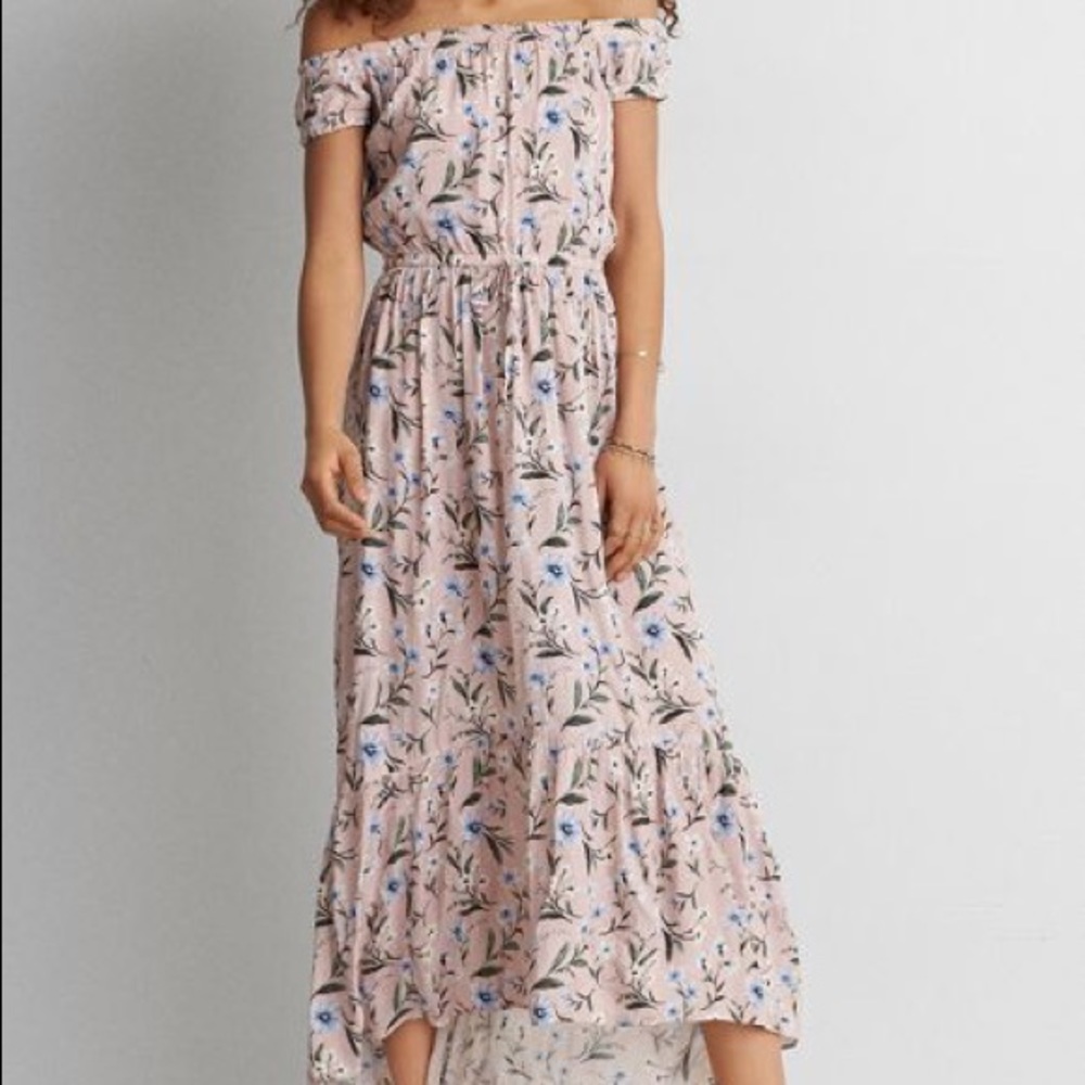 American Eagle sz 4  floral off shoulder h/l dress